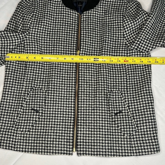 J.Crew Houndstooth Wool Bomber Jacket S - Picture 4 of 6